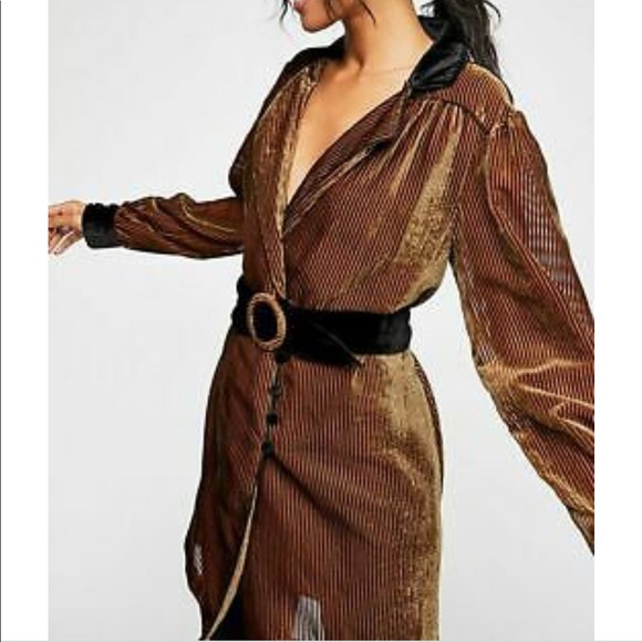 Free people burned velvet striped dress 🌟🌟 - Picture 2 of 4